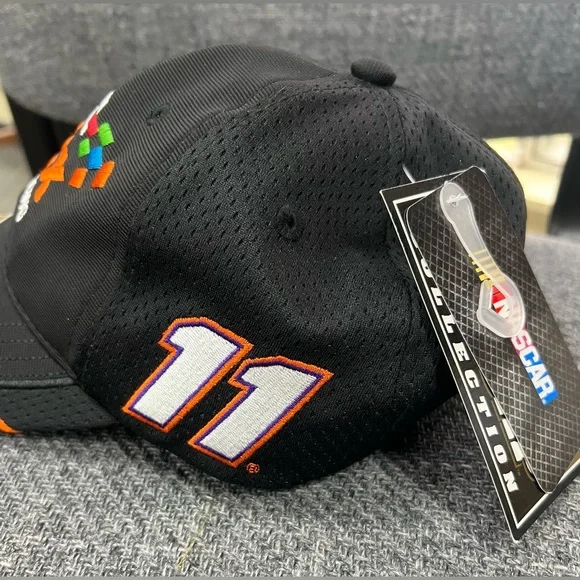 NEW W/TAGS NASCAR Denny Hamlin #11 FedEx Racing Black Cap Joe Gibbs - Picture 3 of 8